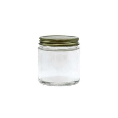 Jar Cristalino 95g (3.5 onz) Tapa Dorada p