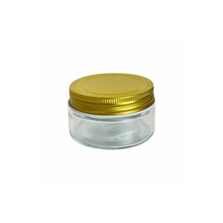 Jar Cristalino 100g (3.5 onz) Tapa Dorada
